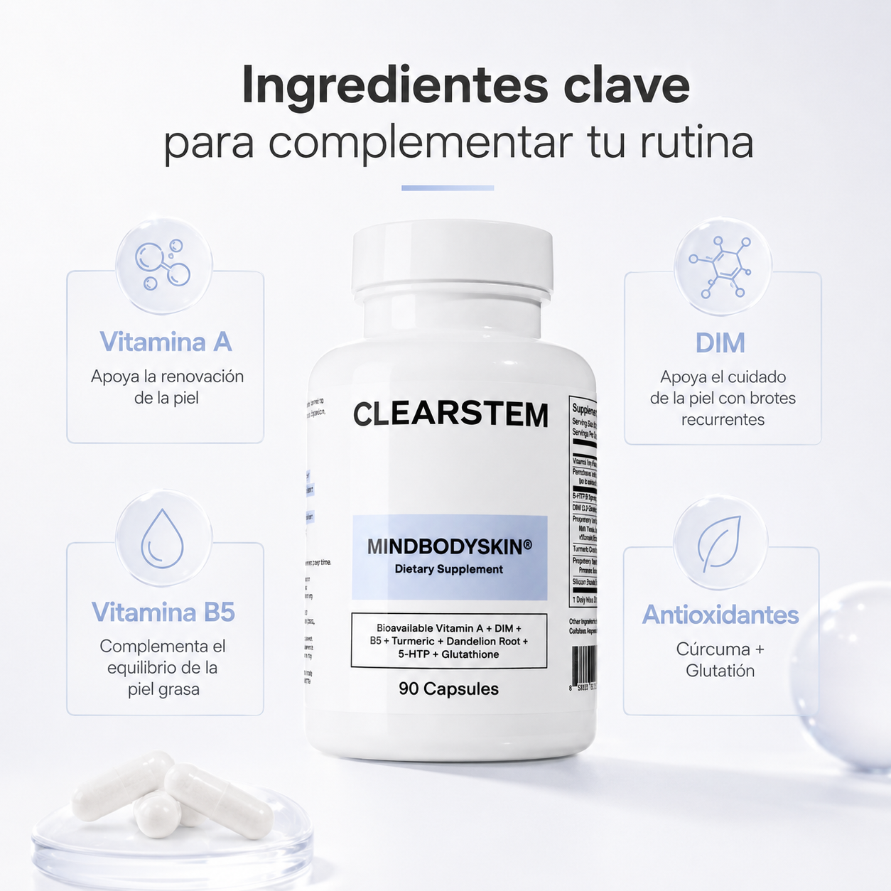 Clearstem Mindbodyskin 90 Caps