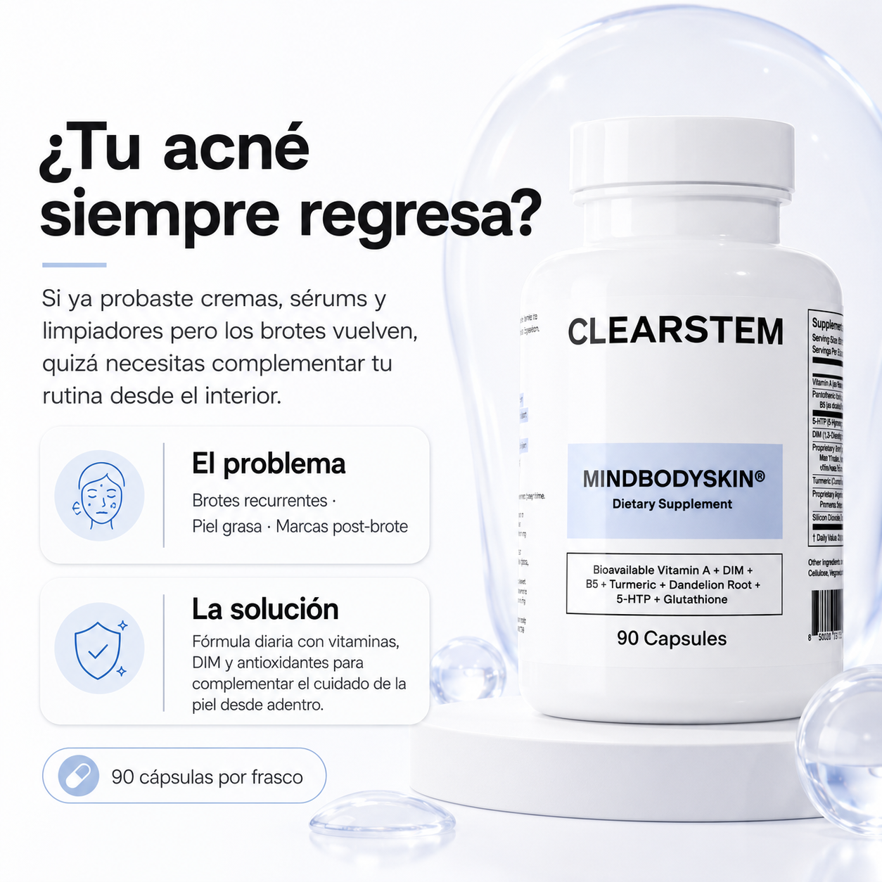 Clearstem Mindbodyskin 90 Caps